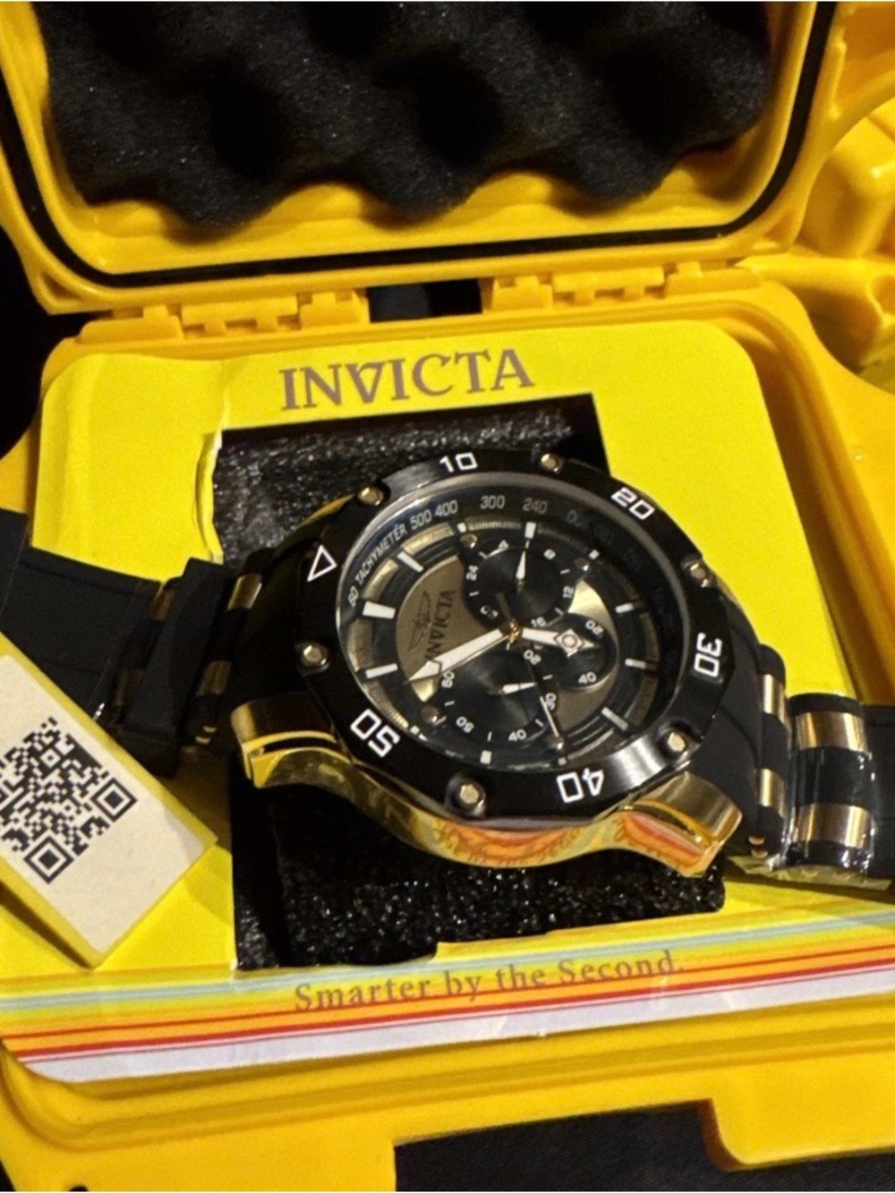 Invicta 28754 Pro Diver Men's Black and Gold Chronograph Watch